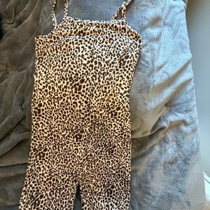 SHEIN Leopard Print Jumpsuit - shorts